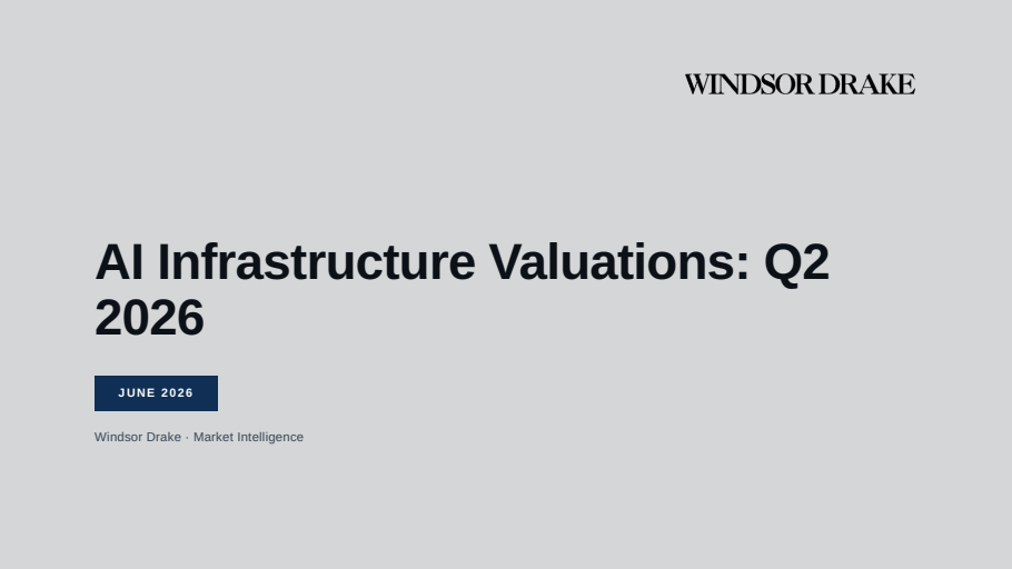 Cover of AI Infrastructure Valuations: Q2 2026 slide deck