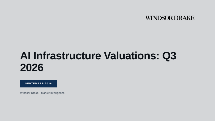 Cover of AI Infrastructure Valuations: Q3 2026 slide deck