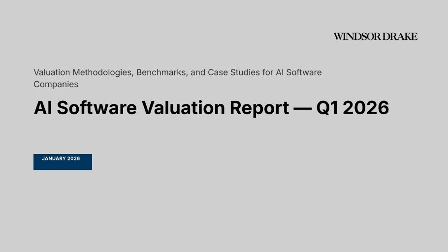Cover of AI Software Valuations: Q1 2026 slide deck