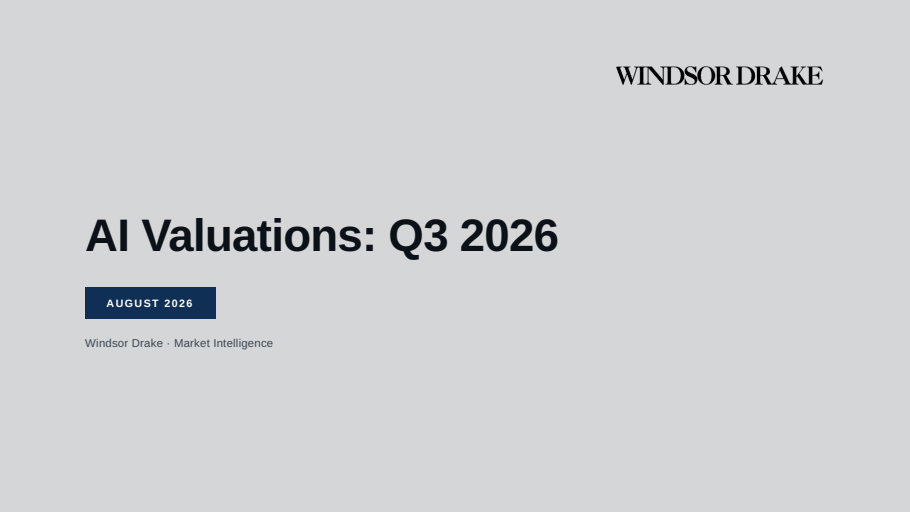 Cover of AI Valuations: Q3 2026 slide deck