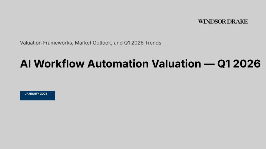 Cover of AI Workflow Automation Valuations: Q1 2026 slide deck