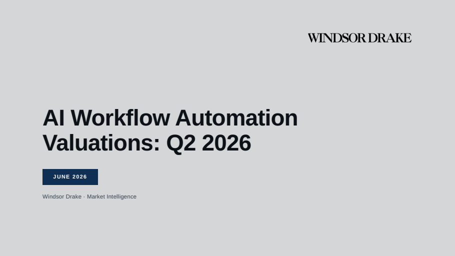 Cover of AI Workflow Automation Valuations: Q2 2026 slide deck