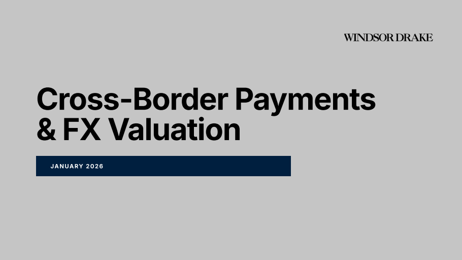 Cover of Cross-border Payments & FX Valuations: Q1 2026 slide deck