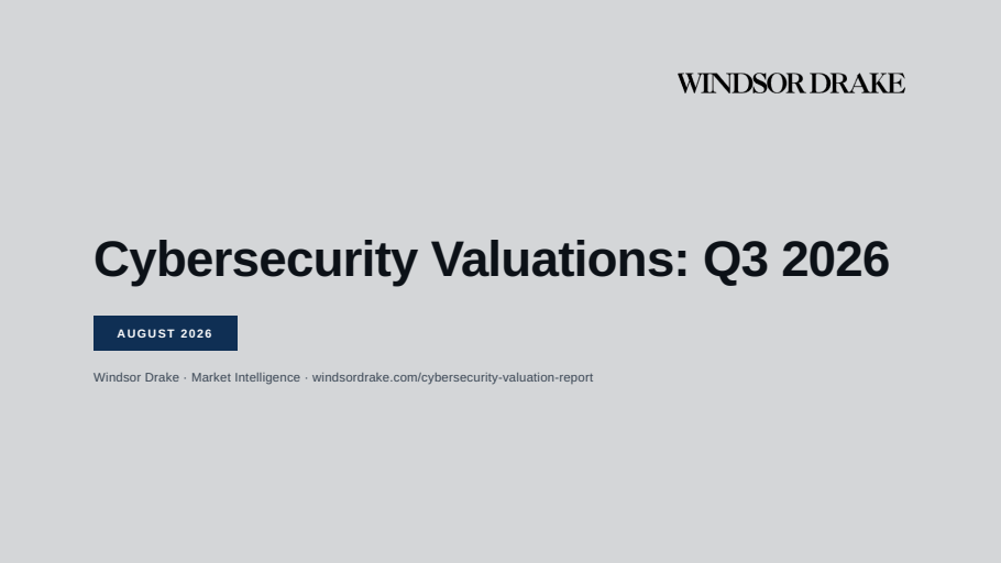 Cover of Cybersecurity Valuations: Q3 2026 slide deck