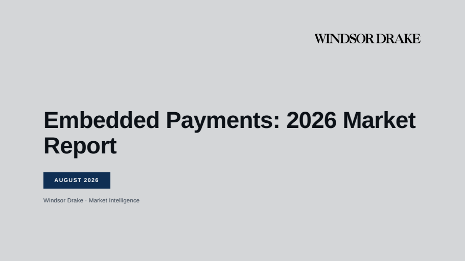 Cover of Embedded Payments: 2026 Market Report slide deck