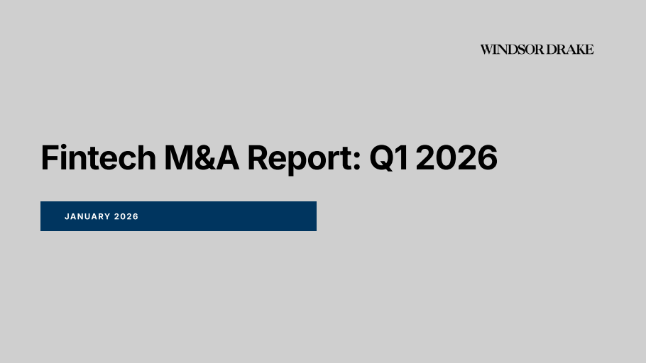 Cover of Fintech M&A Activity: Q1 2026 slide deck