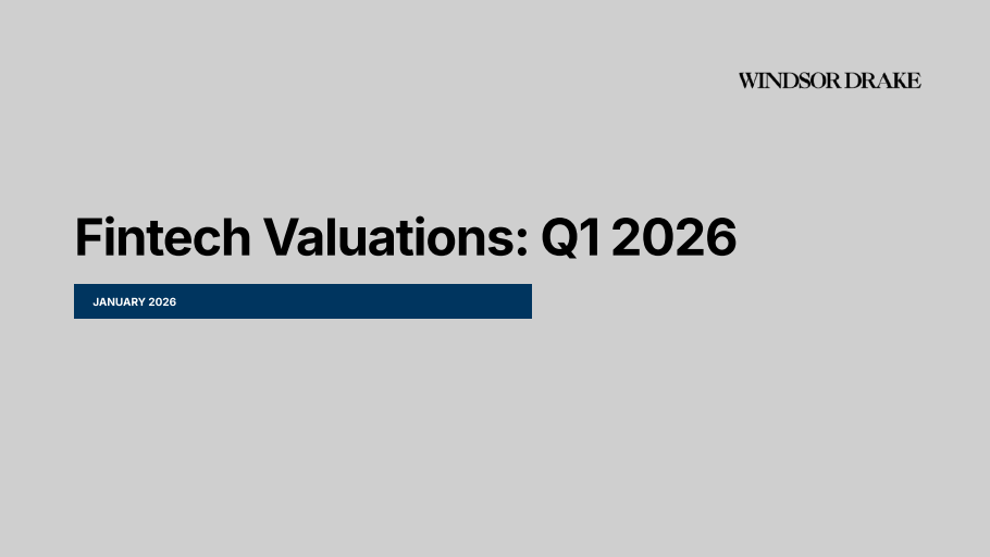 Cover of Fintech Valuations: Q1 2026 slide deck