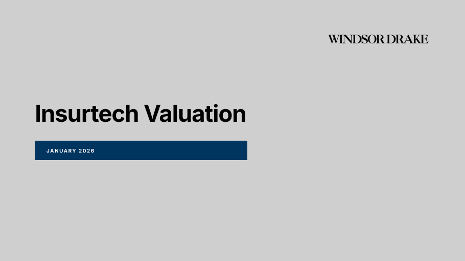 Cover of InsurTech Valuations: Q1 2026 slide deck