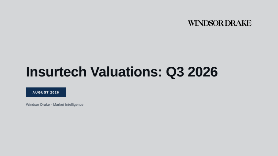 Cover of Insurtech Valuations: Q3 2026 slide deck