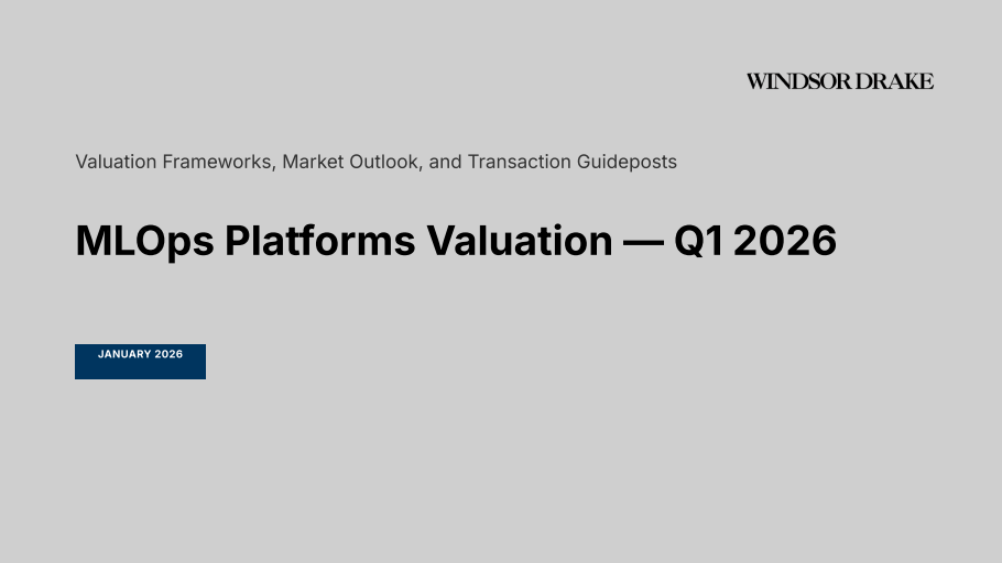 Cover of MLOps Platforms Valuations: Q1 2026 slide deck