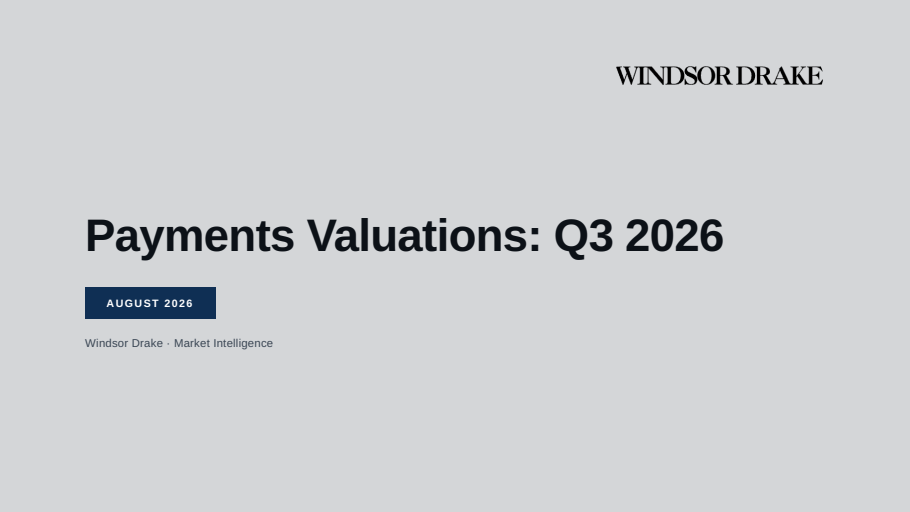 Cover of Payments Valuations: Q3 2026 slide deck
