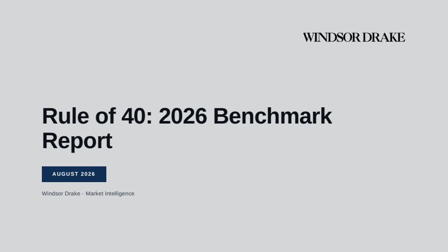 Cover of Rule of 40: 2026 Benchmark Report slide deck