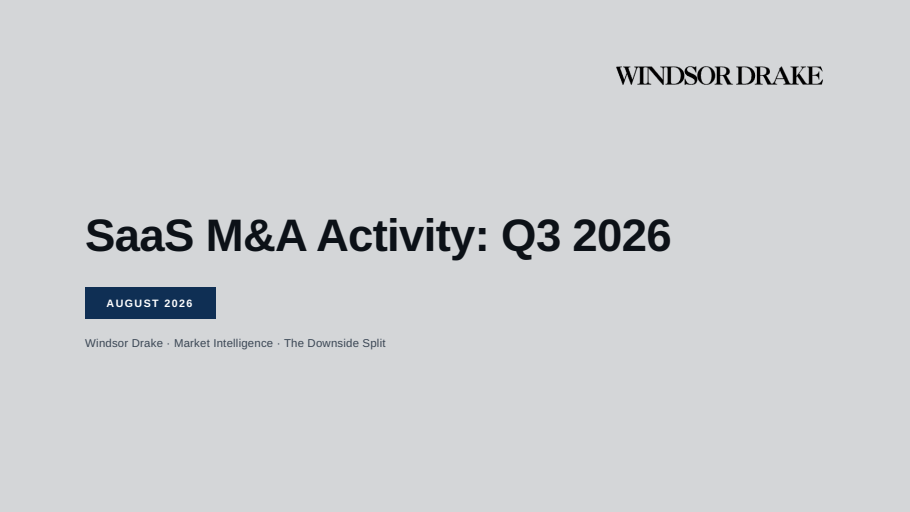 Cover of SaaS M&A Activity: Q3 2026 slide deck