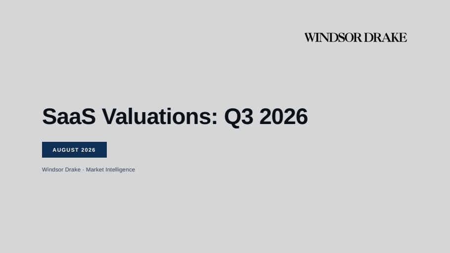 Cover of SaaS Valuations: Q3 2026 slide deck