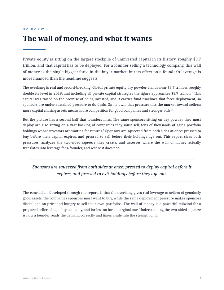 Report: The Dry Powder Report 3 The Dry Powder Report interior page