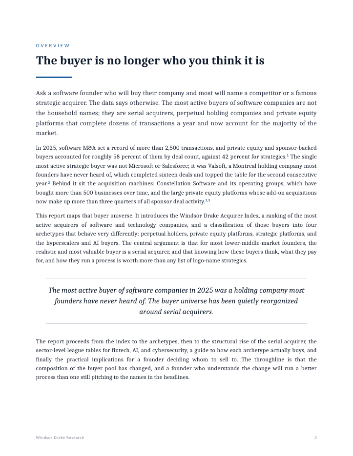 Report: The Acquirer Index 3 The Acquirer Index interior page