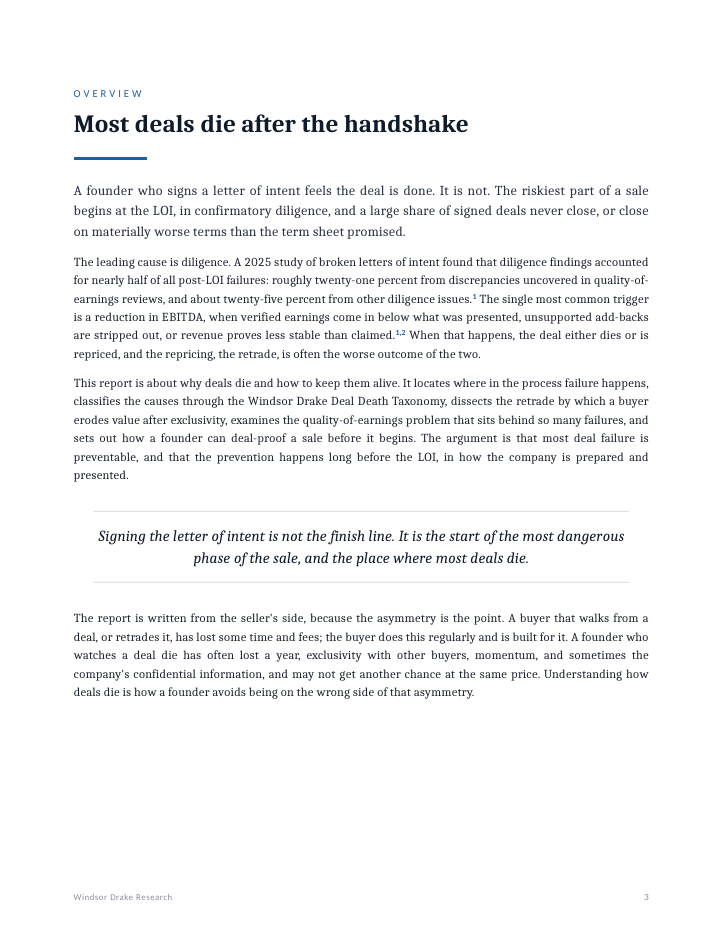 Report: Why Deals Die 3 Why Deals Die interior page
