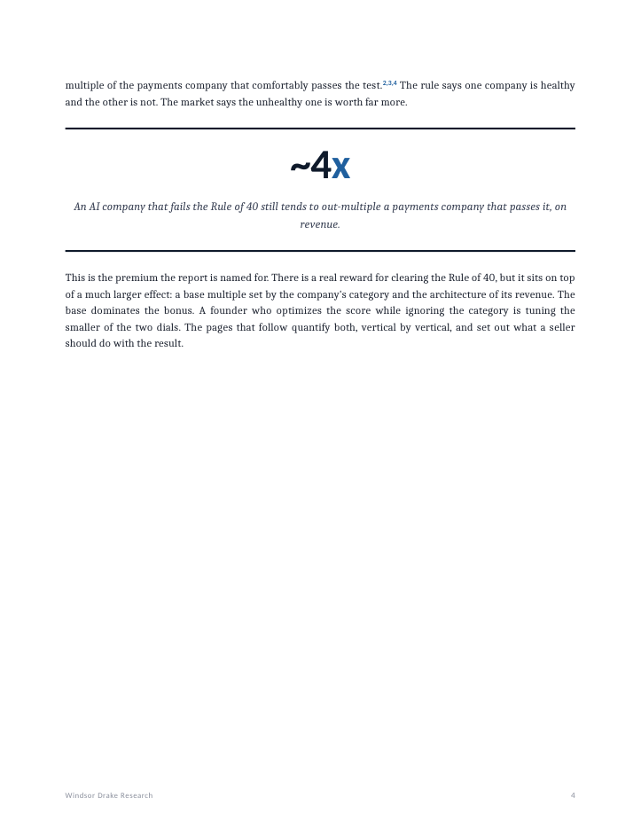 Report: The Rule of 40 Premium 4 The Rule of 40 Premium interior page