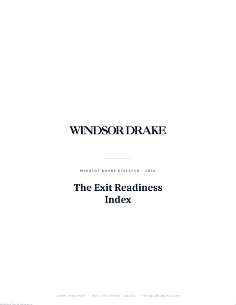 Windsor Drake Research (Wall) 37 The Exit Readiness Index report title page