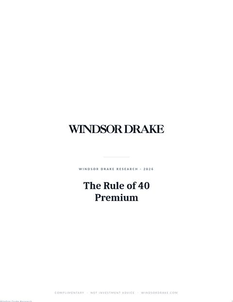 Windsor Drake Research (Wall) 40 The Rule of 40 Premium report title page