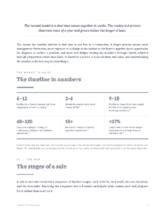 Windsor Drake Research (Wall) 35 The Sale Timeline Report at-a-glance metrics page