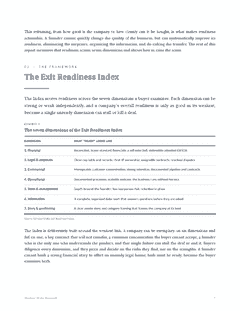 Windsor Drake Research (Wall) 39 The Exit Readiness Index exhibit page
