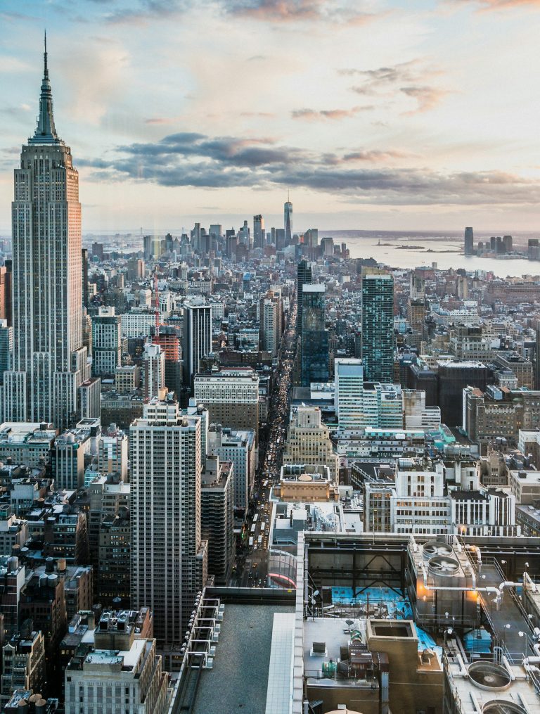 Midtown Manhattan and the Empire State Building from above